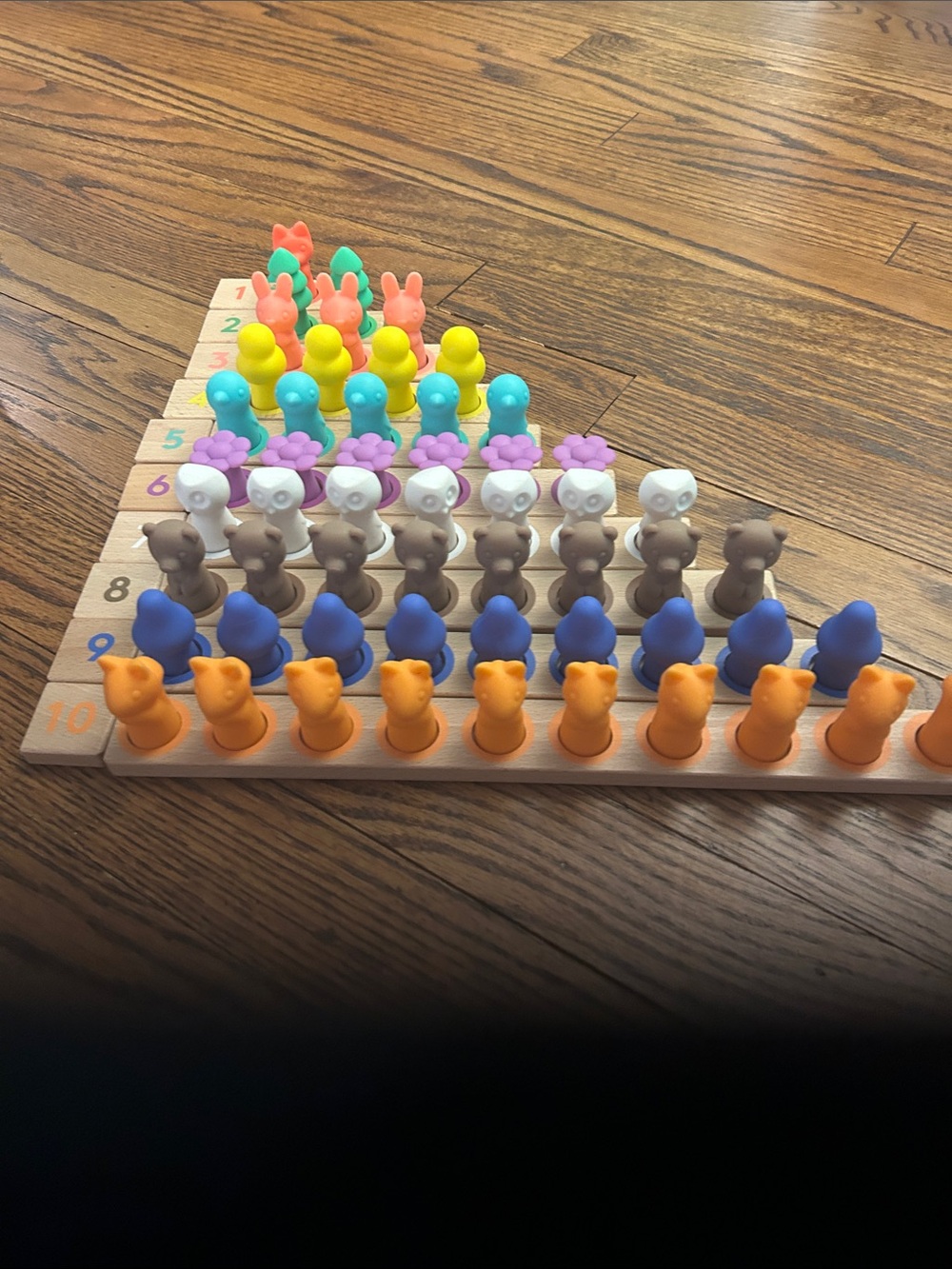 Lovevery Wooden Math bars with counters Montessori toy